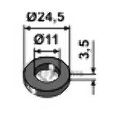 RDM Parts Scheibe Ø24,5x3,5xØ11 geeignet für Kverneland KK012906