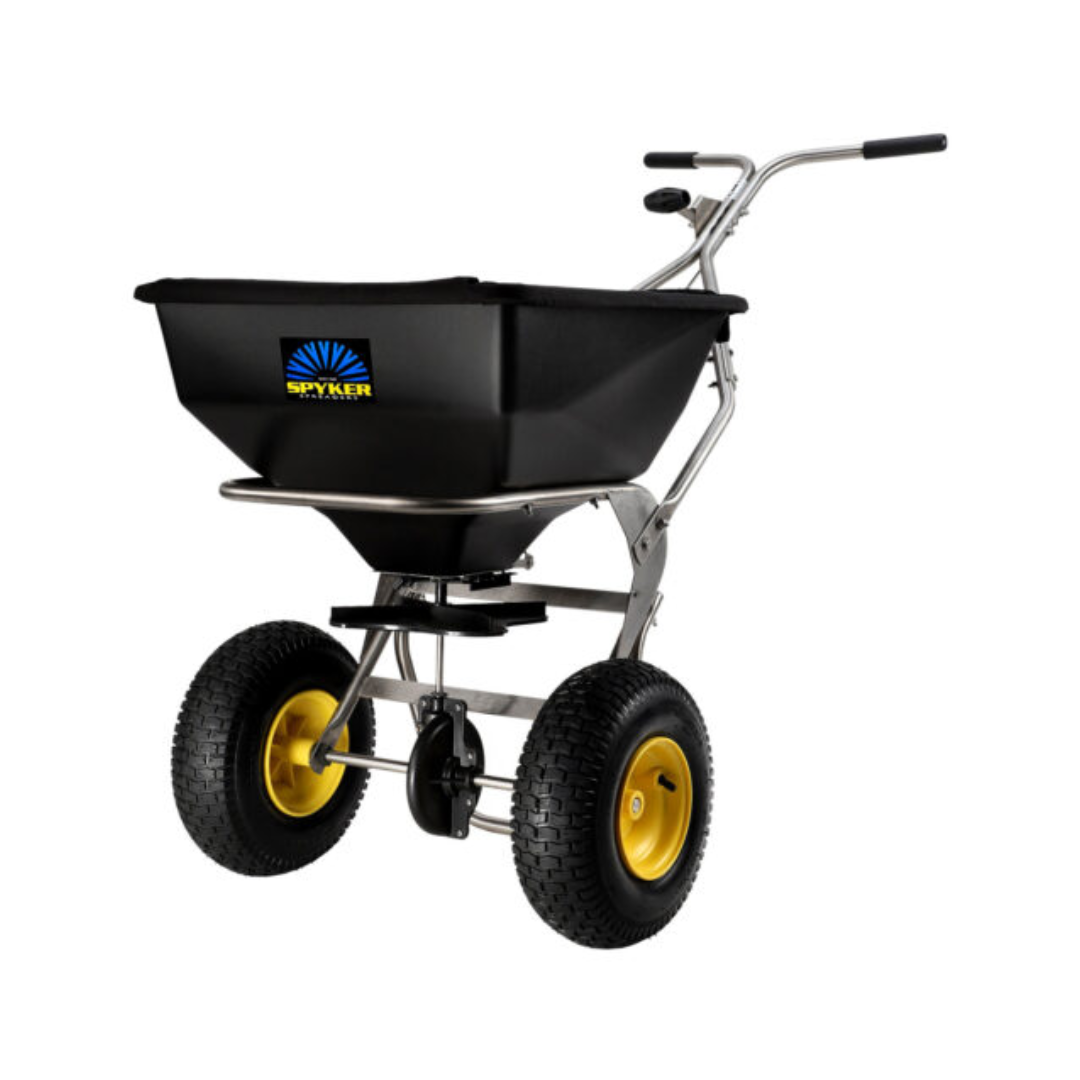 Spyker Ergo-Pro SPY80-1S: Broadcast Spreader with Stainless Steel Frame for Seed, Fertilizer, Salt etc.