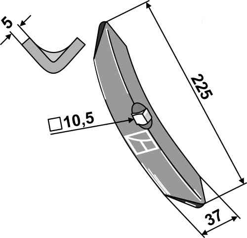 Share fitting for Kverneland 103011-3