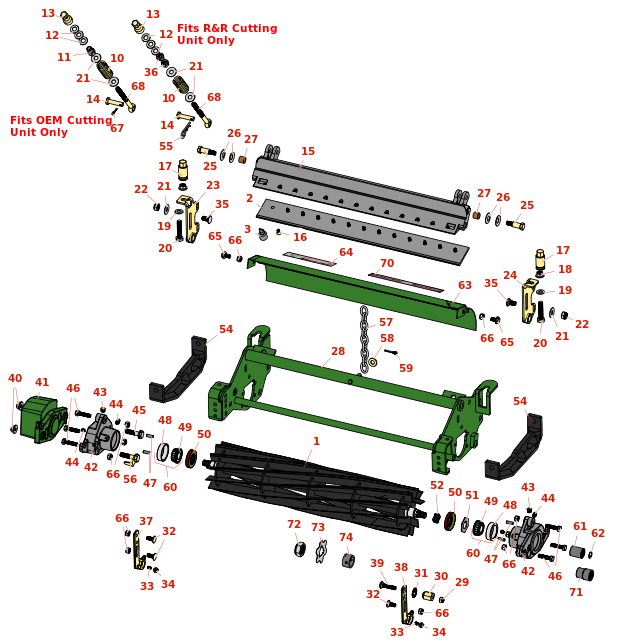 John Deere 8500 Reel Mower Reel & Bedknife