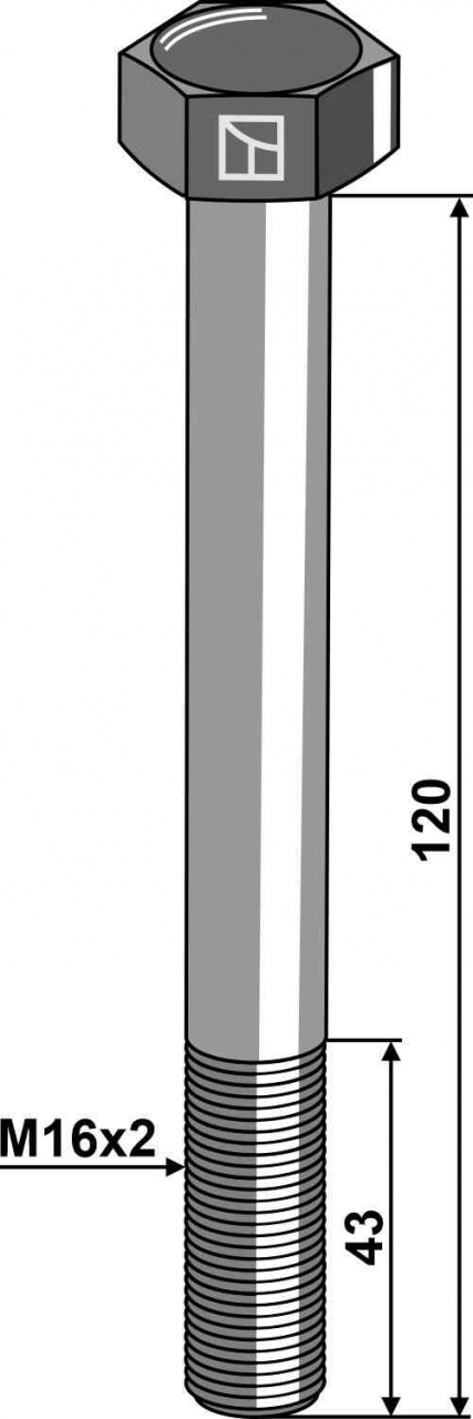 Veiligheidsbout M16 zonder moer