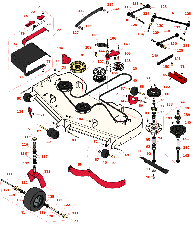 Toro Z Master Professional 6000 72in Side Discharge Deck