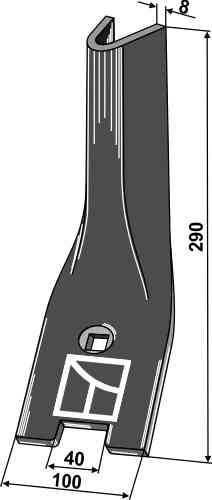 Centre guideboard fitting for Lemken Smaragd 3374394