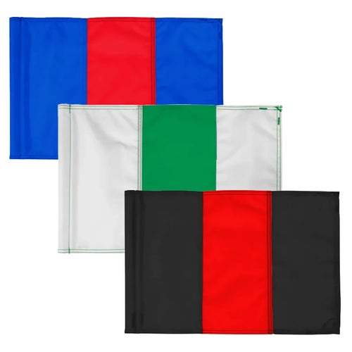 Three Vertical Stripe Golf Flag - 400D Tube Style