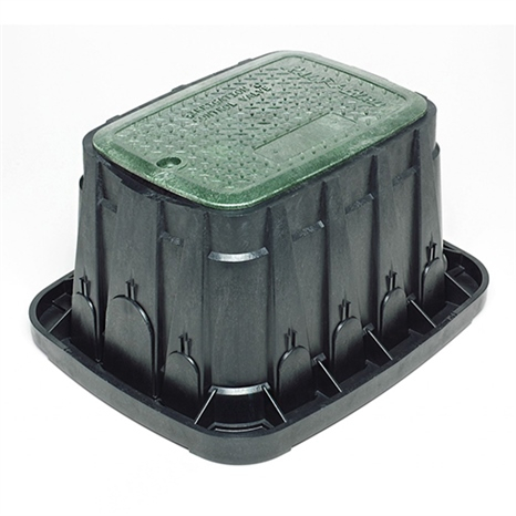 Rain bird 12" std valve box w/green lid