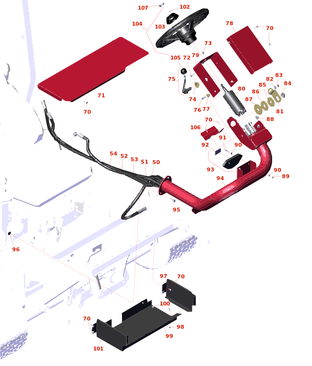 Toro Reelmaster 3100-D Steering Column