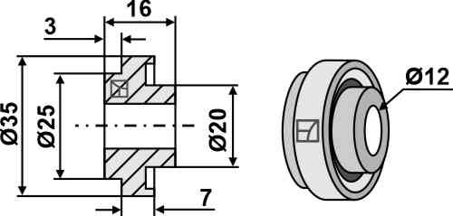 RDM Parts Buchse für Strohhäcksler-Messer geeignet für Claas 755.861.1