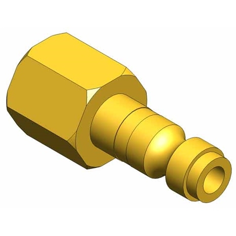 Plug - brass coupler 1/4 nptf