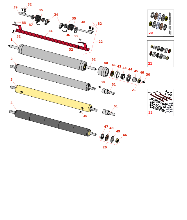 Toro Greensmaster 3050 Rear Rollers