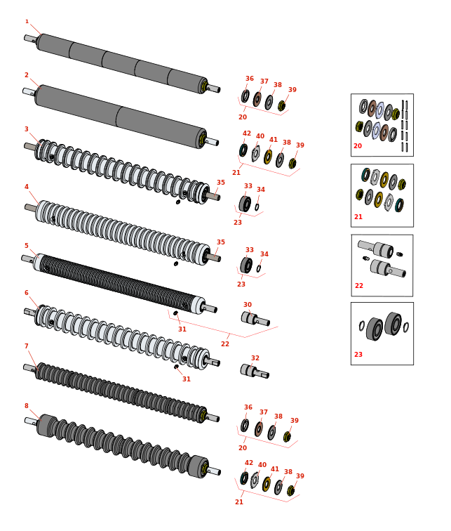 Toro Greensmaster 3050 Front Rollers