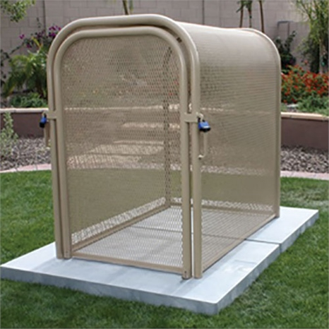 Hinged w/gate enclosure - 38x60x47 tan