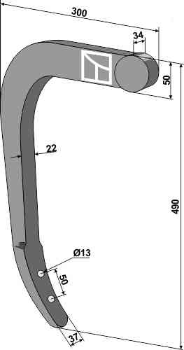 Cultivatorsteel - 570 mm