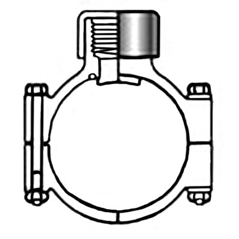 8x2-1/2 pvc clamp sdl (srfpt) vtn znc