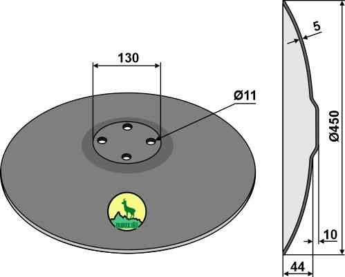 Plain disc Ø450x5