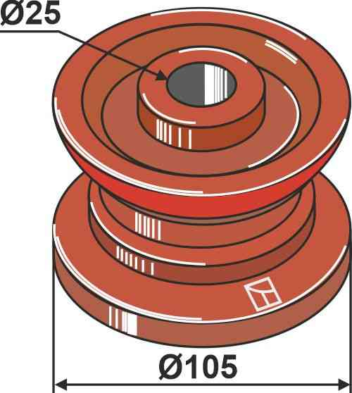 Spanrol 105 x 25 passend voor Strautmann 30003415