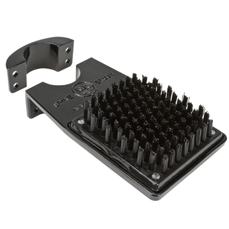 Pole mount spike cleaner - stiff brush