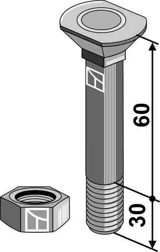 Donax bolt M12 x 1,75