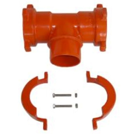 Leemco adapter tee - 3 x 2.5 x 2.5 spigot x bell tee