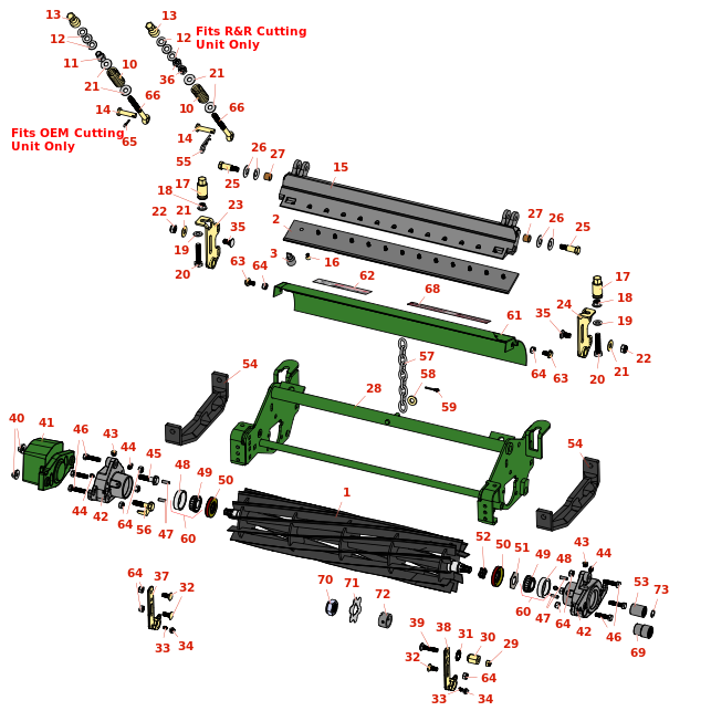 John Deere 3235B Reel Mower Reel & Bedknife