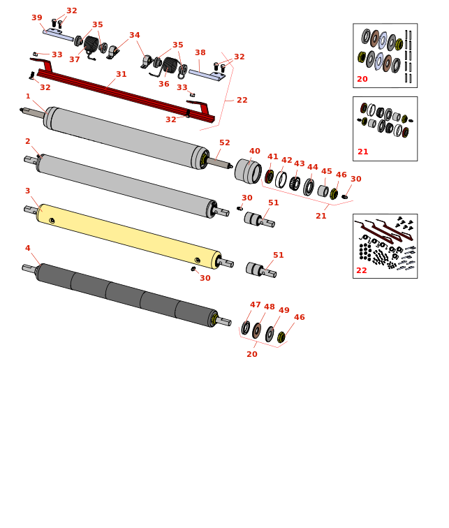 Toro Greensmaster 3100 Rear Rollers