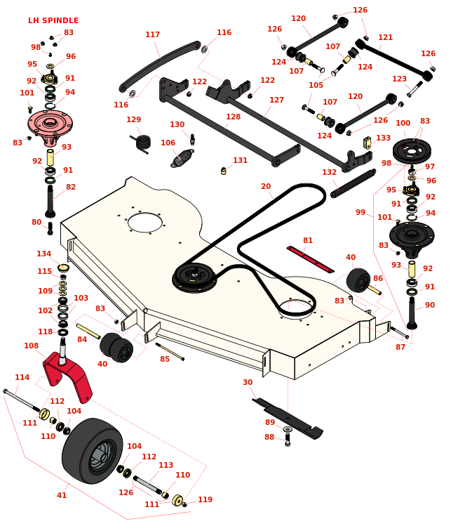 Toro Z Master Professional 6000 60in Rear Discharge Deck