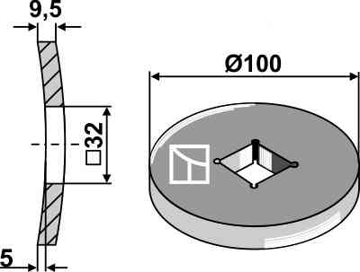 Welding ring for 28x28 and 30x30 square shafts