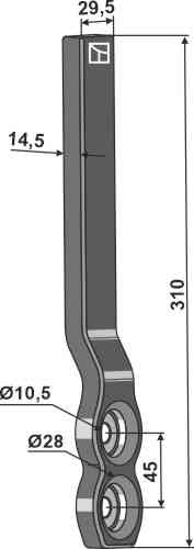 Steel passend voor Monosem 11121 - 65021000