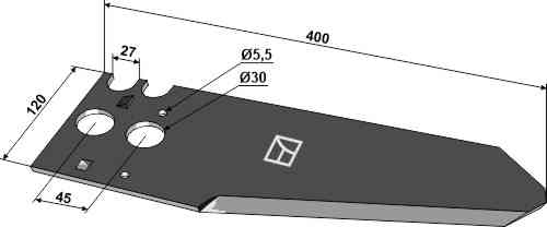 Silage knive fitting for Krone 339.176.2