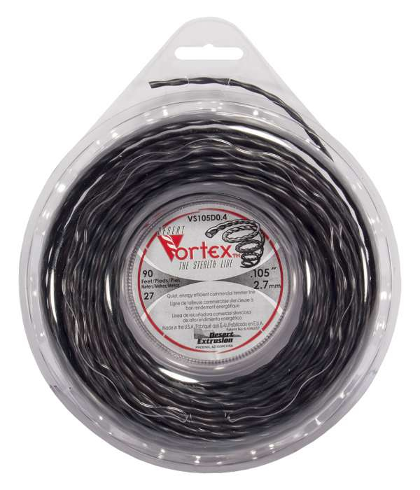 Trimmer line vortex™ spiral black small donut .105" / 2.7mm