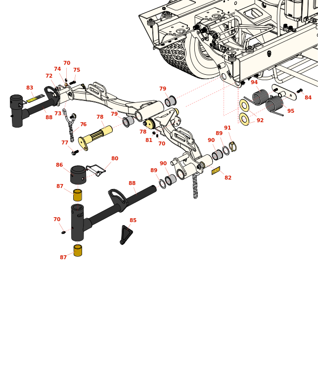 Toro Reelmaster 5510-G Rear Lift Arm