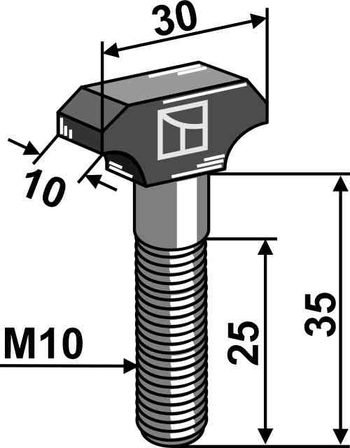 Lijstbout M 10 x 35 passend voor Welger 0903.28.10.01