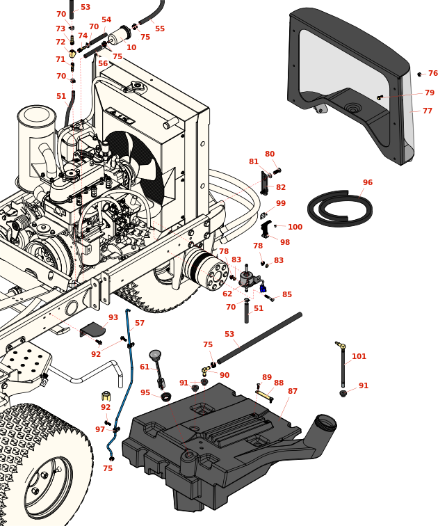 Toro Reelmaster 3100-D Fuel Tank