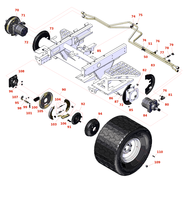 Toro Reelmaster 5410-D Front Wheel