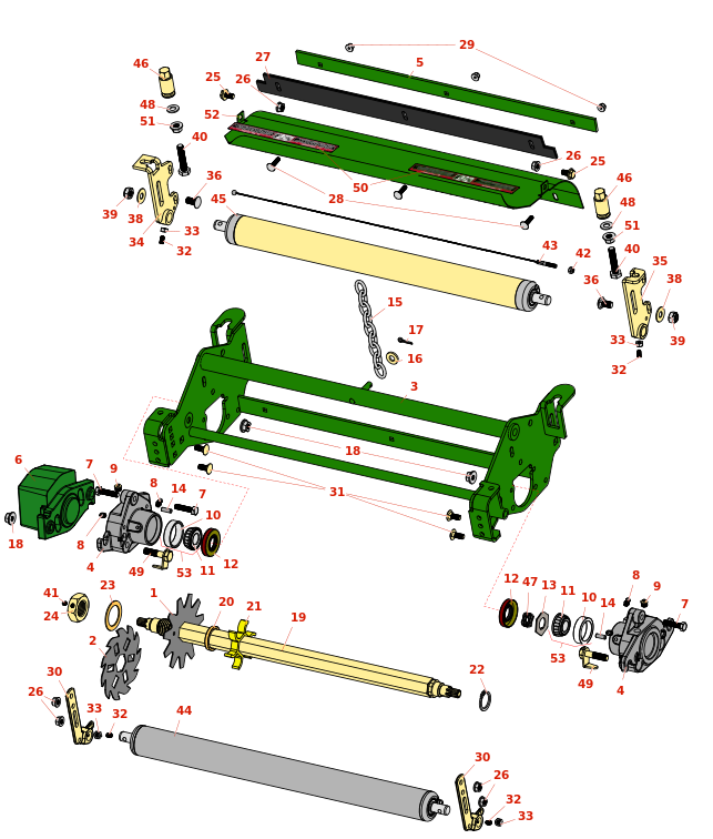 John Deere 7500 Reel Mower Verti-Cut Reel & Frame