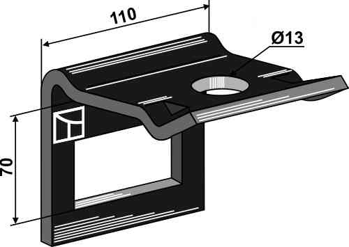 Clamp for tine 80 x 10