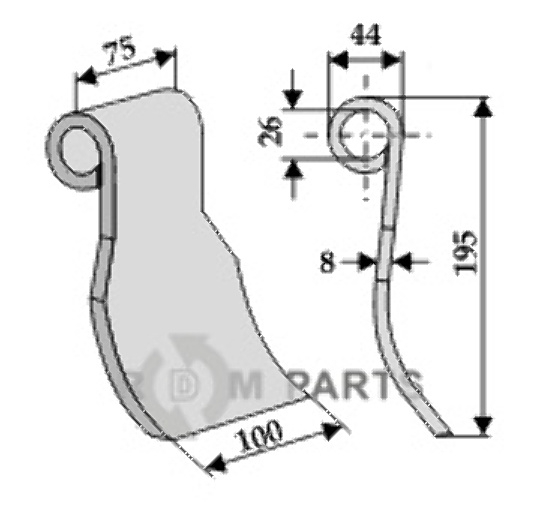 RDM Parts Klepel passend voor Quivogne CTX20190