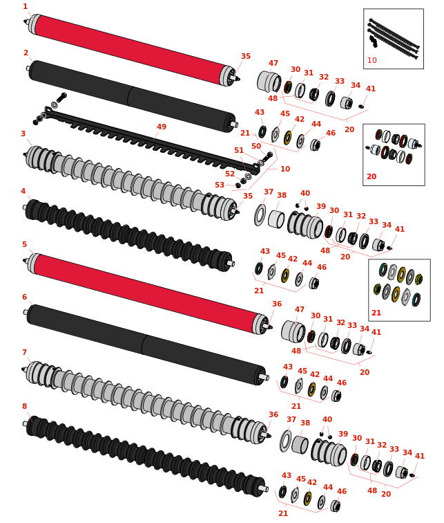 Toro Reelmaster 3100-D Rollers