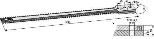 Double knives fitting for Kuhn 504 80 500