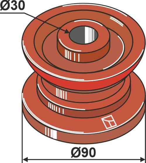 Spanrol 90 x 30 passend voor Krone 2000750