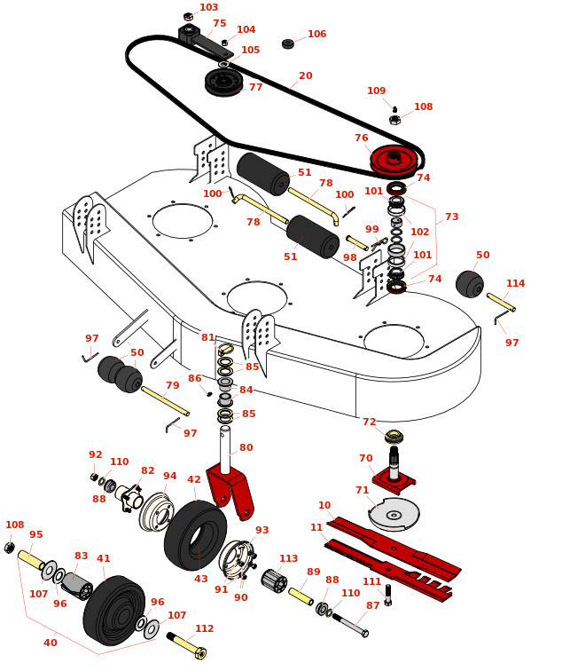 Toro Groundsmaster 220-D 52in Side Discharge Deck - Model 30555