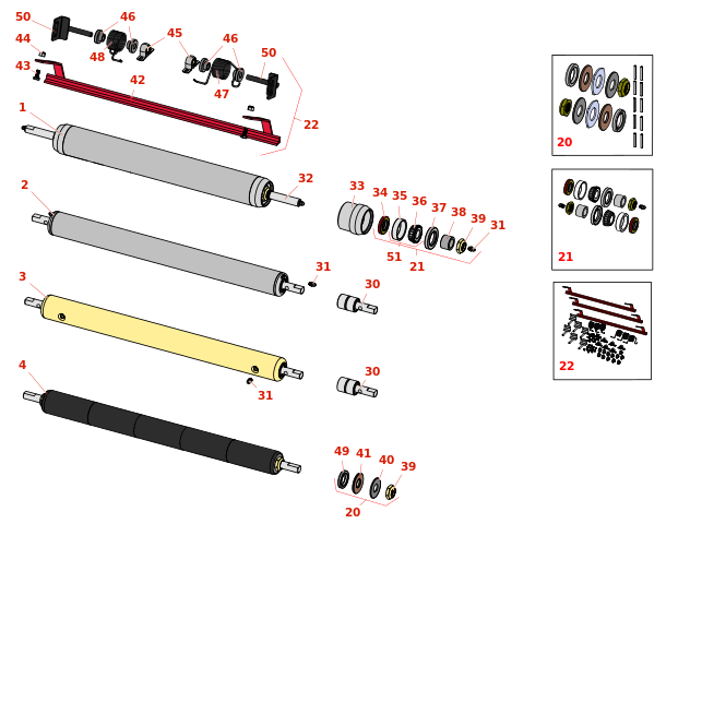 Toro Greensmaster 3000 Rear Rollers