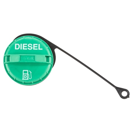 Fuel cap - diesel - green