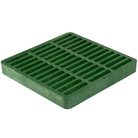 Square grate - 9" green