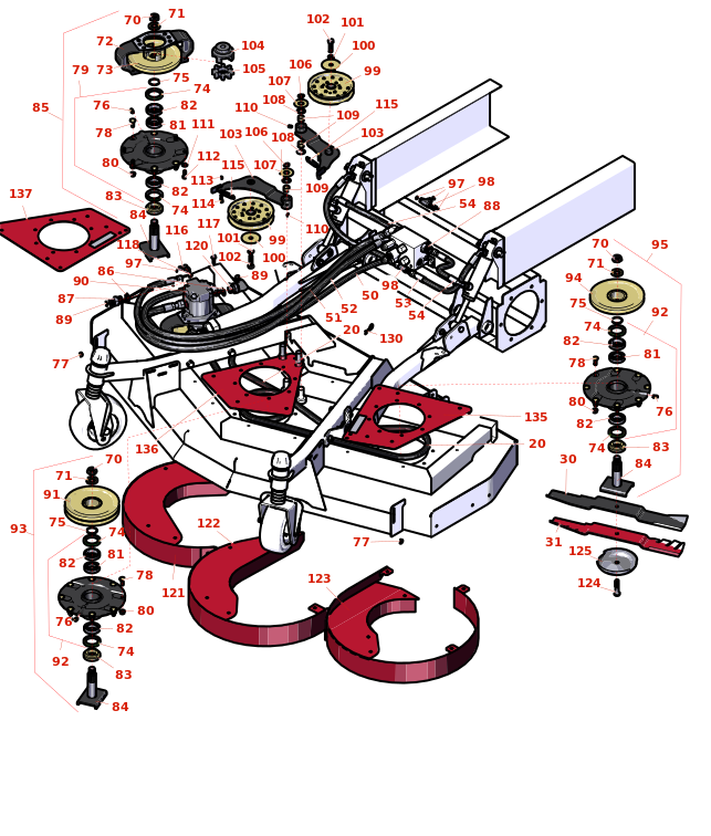 Toro Groundsmaster 4010-D Front Deck Hydraulics and Spindles