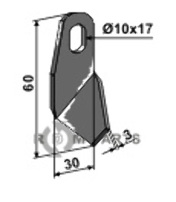 RDM Parts Vleugelmes - links