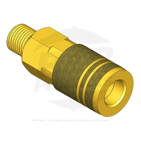 Coupler - brass 1/4 nptm w/ sv