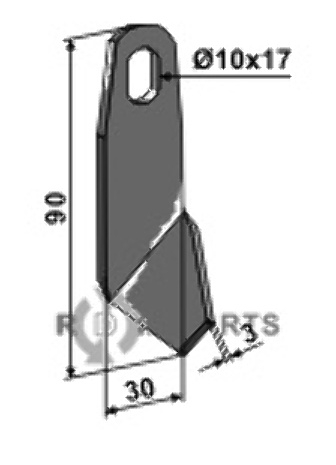 RDM Parts Vleugelmes - links