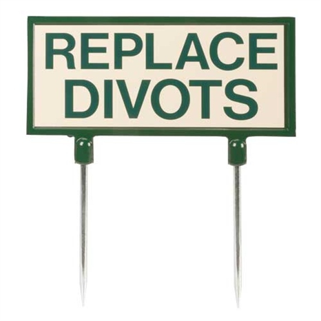 Sign - tan replace divots