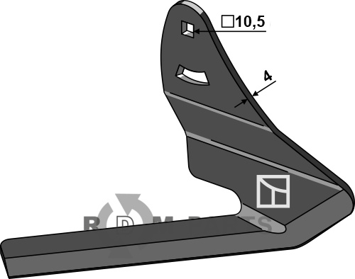 Planet blade - right fitting for Steketee 405796-ZM