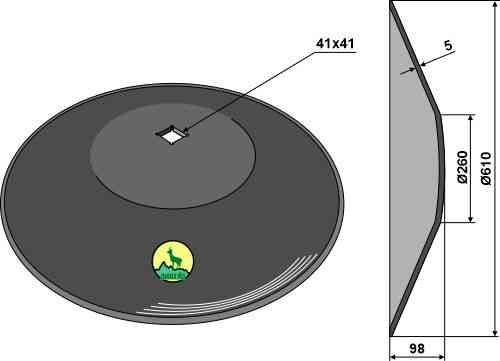 Plain disc Ø610x5 - truncated 31-0732